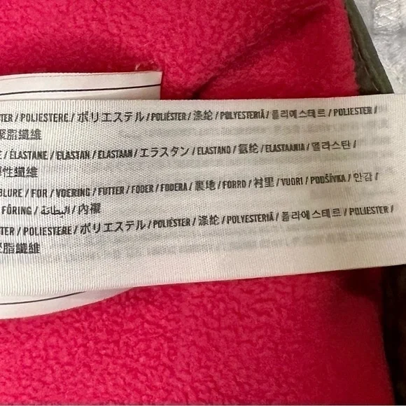 Hollister Olive All Weather Stretch Jacket with Pink Lining, Size Small- EUC! - Picture 7 of 7